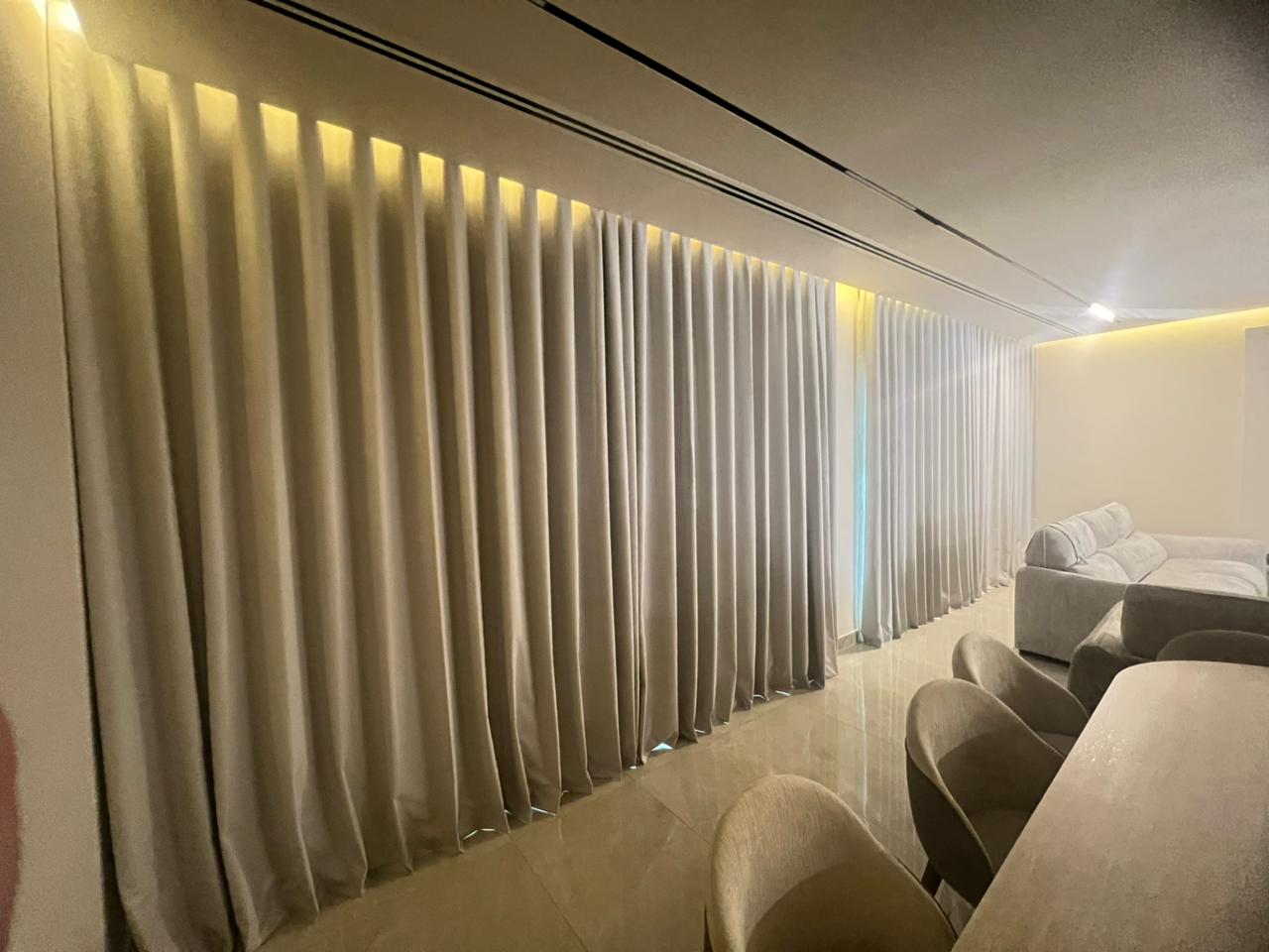 Contemporary day-night layered zebra blinds adjusting light filtration smoothly